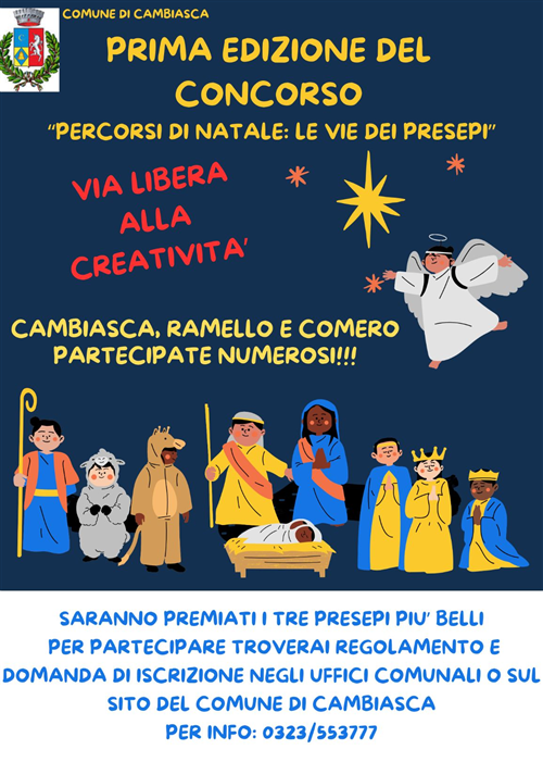 Prima edizione del Concorso "Percorsi di Natale: le Vie dei Presepi"