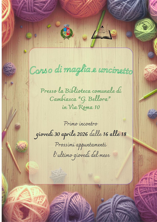 Corso di maglia e uncinetto