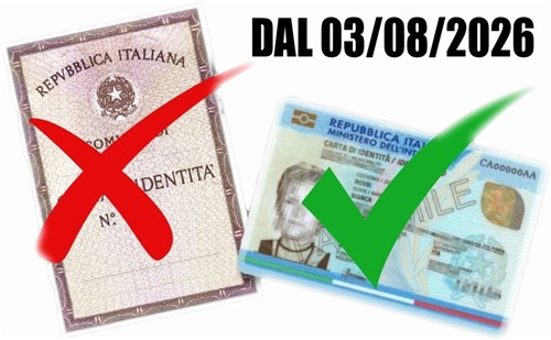 La carta di identità cartacea dal 3 agosto 2026 non sarà più valida per l'espatrio